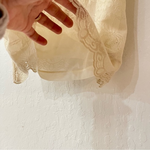 Vintage Larsen New York Lace Y2K Tank Sleeveless Cami Cream Neutral L - Picture 5 of 12